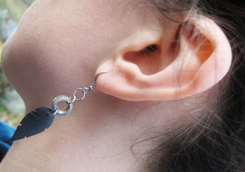 Black Feather Earrings Bike Tire Jewelry Bike Tube Earrings Etsy