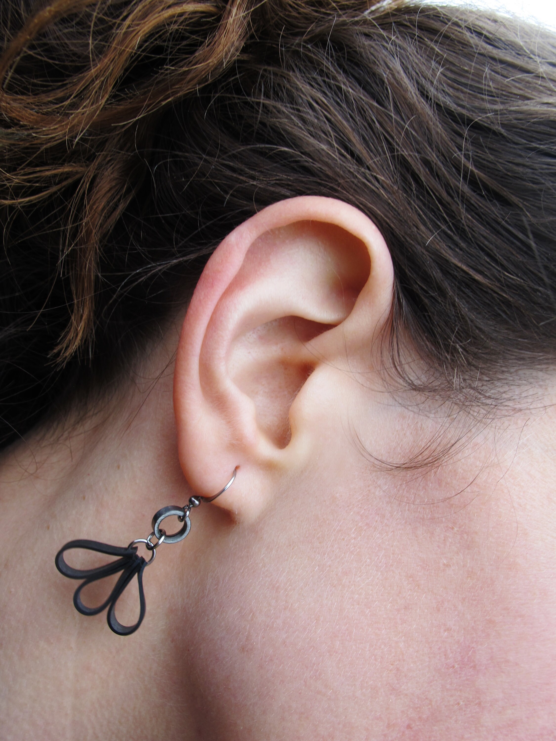 Bike Tube Loop Earrings Bike Tire Earrings Recycled Jewelry Etsy