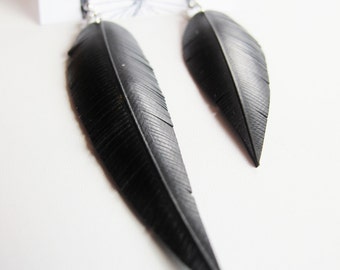 Mismatched Feather Earrings, Bike Tube Earrings, Asymmetrical Earrings, Bike Tire Jewelry, Recycled Jewelry, Rose Pedals Jewelry