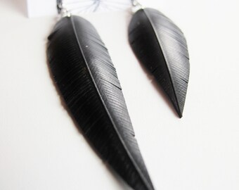 Asymmetrical Feather Earrings, Mismatching Bike Tire Earrings, Bike Tube Jewelry, Recycled Jewelry, Rose Pedals Jewelry, Ships From Canada