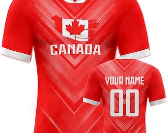 Custom Canada Soccer Jersey - Personalized Fan Pride Sport Shirts with Name Number