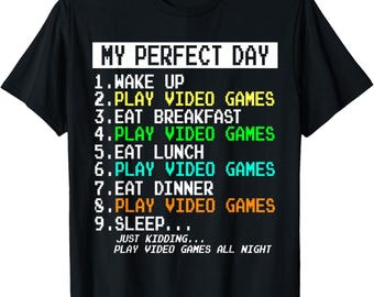 Gaming Apparel Video Game Gamer Gifts Men Boy Funny Humor T-Shirt