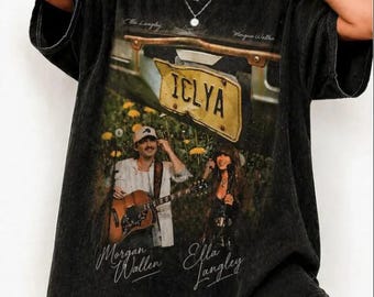M27 Vintage 90s Morgan Wallen Ella Langley ICLYA Concert Graphic Tee, Vintage Western Music Shirt