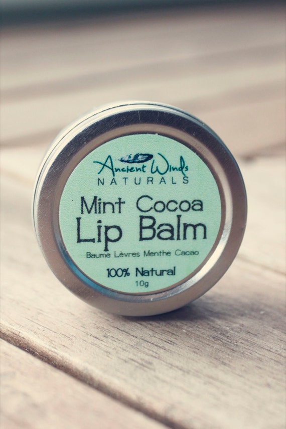 Items similar to Mint Cocoa Lip Balm. 100 Natural. on Etsy