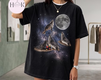 Seal Moon Shirt, Seal Lover Tee, Moon Graphic Shirt, Galaxy Seal T Shirt, Marine Life Tee, Ocean Animal Shirt, Wildlife Gift
