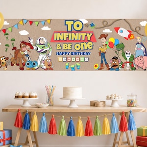 Toy Story Birthday Banner, To Infinity & Be One Party Decor (Digital Download)