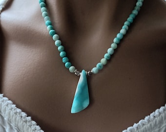 Hemimorphite,Hemimorphite Necklace, Hemimorphite Beads, Botryoidal Hemimorphite Necklace