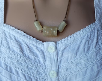 Fossil Bamboo, Agatized Fossil Bamboo, Agatized Fossil, Fossil Necklace,Fossil Jewelry,Botryoidal Fossil Bamboo