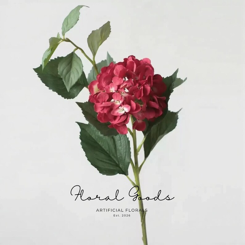 Ruby Hydrangea Stem – 40" immagine 2