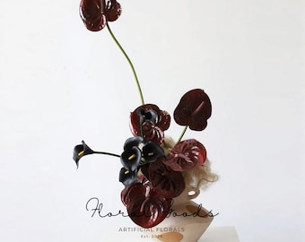 Burgundy Anthurium Stem – 21"