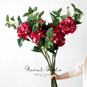 Ruby Hydrangea Stem – 40"
