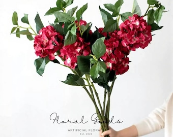 Ruby Hydrangea Stem – 40"