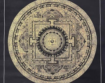 Om Mandala Thangka Malowanie, Święta Tybetańska Mandala Dekoracja Ścienna I Narzędzie do Medytacji