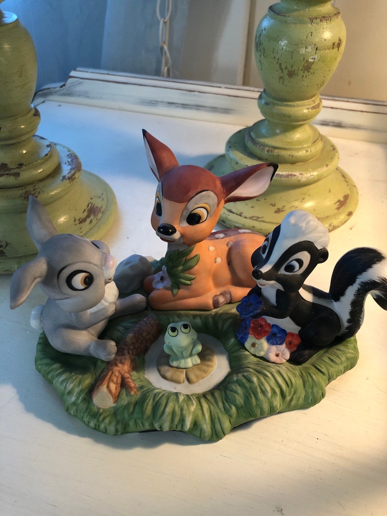 Walt Disney productions Bambi statue Collectible Flower | Etsy