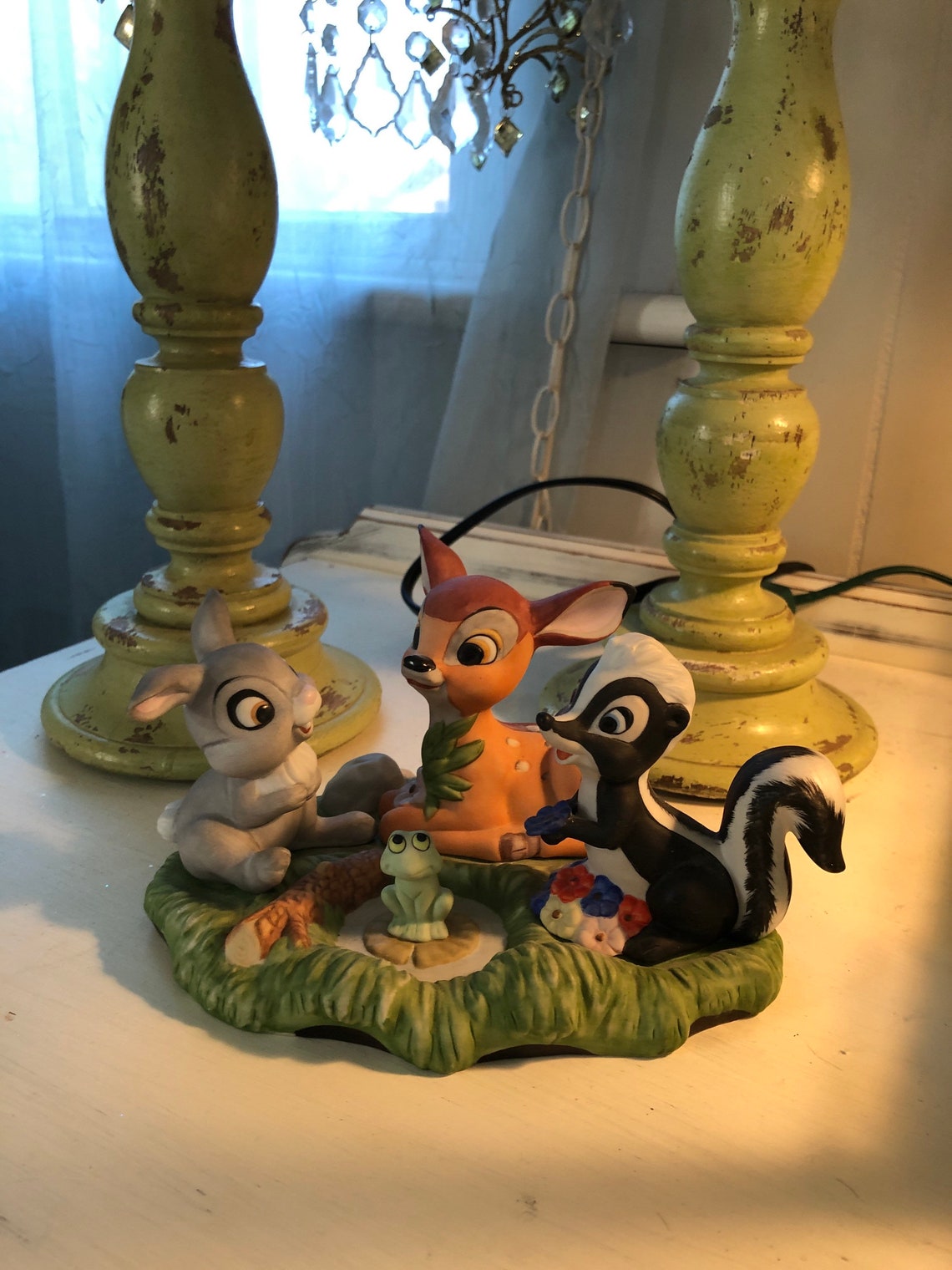 Walt Disney productions Bambi statue Collectible Flower Etsy