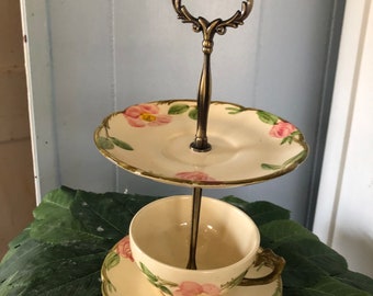 Signed Collectible Tea Cup and plates Cozy, Candy Dish, Soap Holder, Jewelry Catcher, Tea cup stand