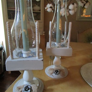Nordic/Beachy Candle Holders, 1970&#39;s Candle Holders, Wooden Candleholders, OOAK Candle holder