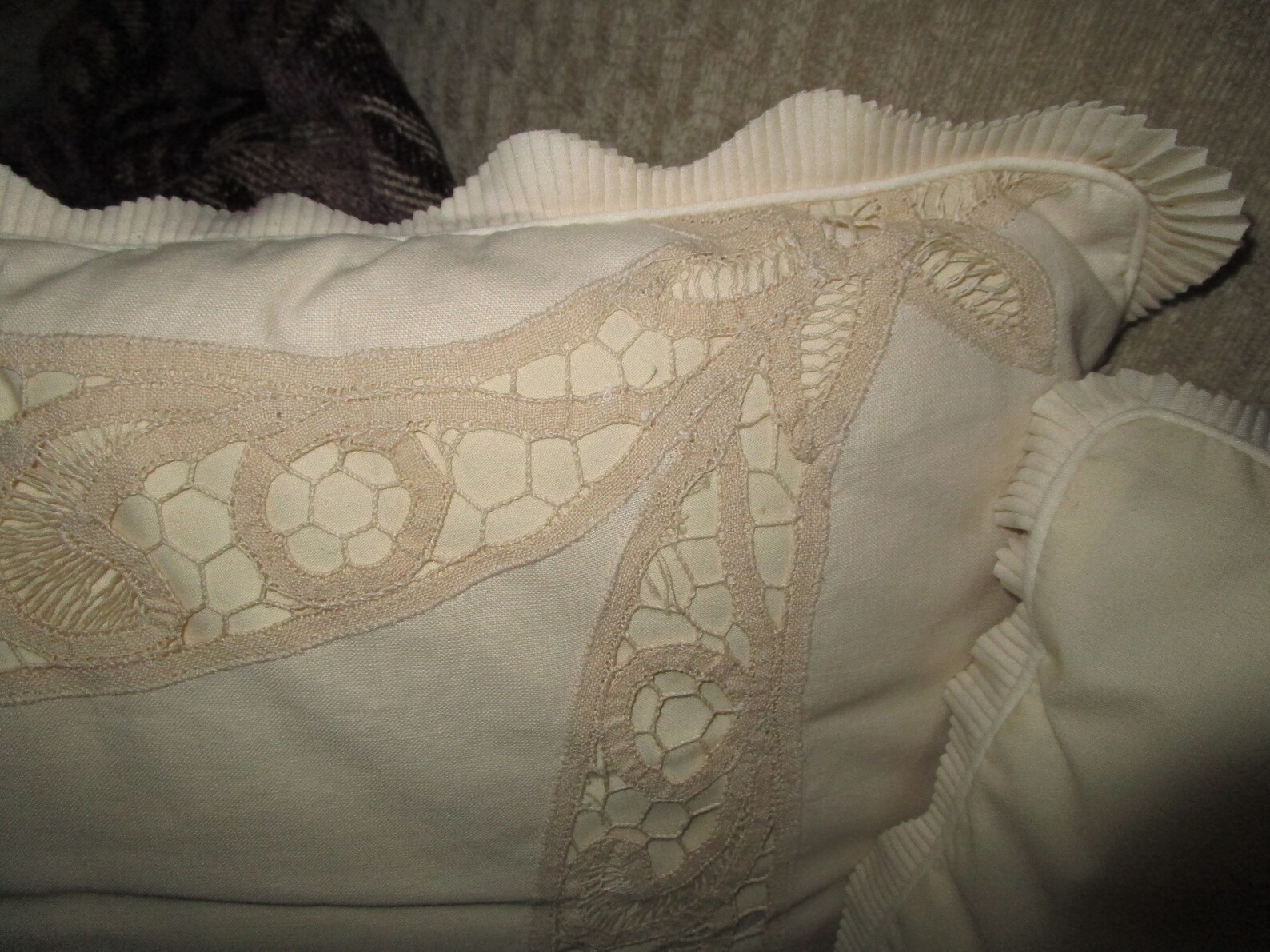 Vintage Boudoir Pillows Battenburg Lace Pillows Pillows and Etsy