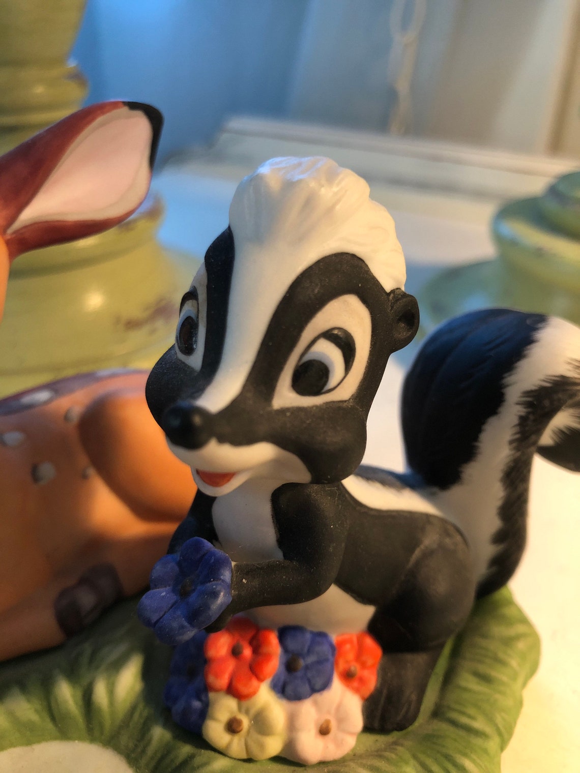 Walt Disney productions Bambi statue Collectible Flower | Etsy