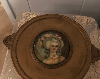 Antique Marie Antoinette Casket Box, Ornate Ormolu Box, Marie Antoinette Dresser Box