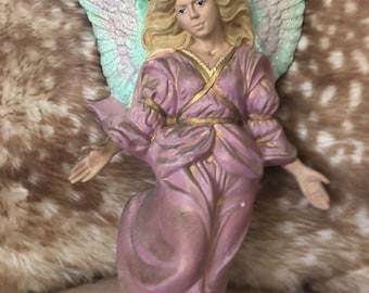 Vintage Ceramic Angel, Wall Angel, Open armed Angel