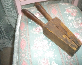Antique Wooden Garlic Press, Primitive Kitchen Decor