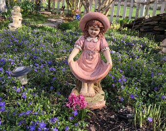 21" Little Girl Statue, Embellished Statue