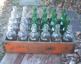 SALE.....Awesome Vintage Crush Crate WITH Bottles, Primitive, Country, Collectible
