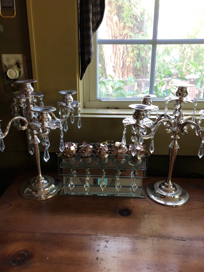 Candelabras With Bonus Tea Light Holder Elegant Candelabras Etsy