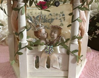 Doll or statue Gazebo, small gazebo, Wooden embellished gazebo Furniture, display Gazebo, Wedding Display
