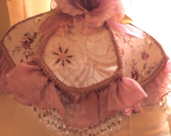 SALE....Beautiful Lampshade, Victorian lampshade, large lampshade, ornate lampshade