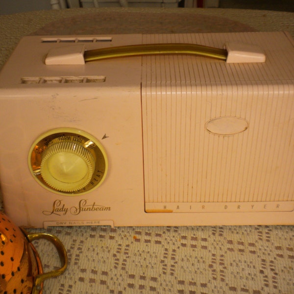 SALE......Vintage Pink Lady Sunbeam Hair and Nail Dryer, Retro,Shabby chic,Collectible