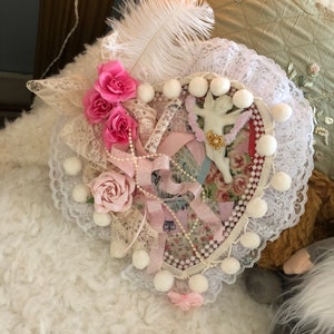 Clearance..Valentine’s Heart Box, valentines Day, one of a kind Heart Box, Embellished Box, Valentine's Day Gift
