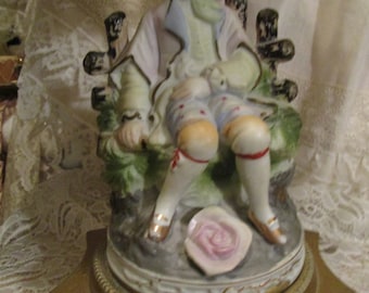 Reduced....Victorian Man Lamp , Victorian Figure Lamp, Vintage Lamp