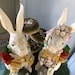 Embellished Bunnies, One of a Kind Bunnies, Set of Rabbits, Mr & Mrs ...