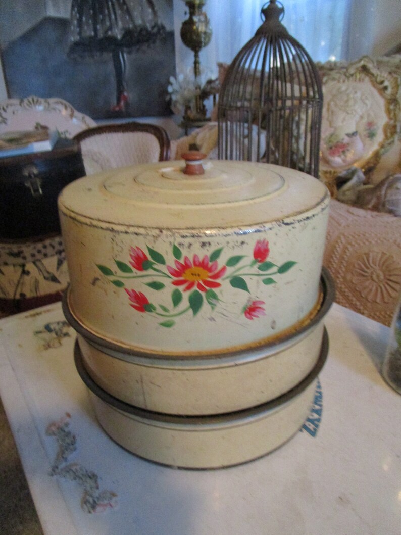 Antique Pie/Cake Carrier Primitive cake/Pie holder Tin Etsy