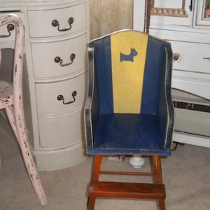 SALE... Antique Doll High Chair, Vintage Collector, Doll Collector, Bear Collector, Vintage Doll Furniture, Photo prop,Charming