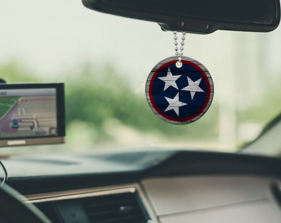 Tennessee Tri-Star Double Sided Rear View Mirror Charm | Car Mirror Charm  Hangers | New Car Accessories | Gift for Drivers | Car Accessories