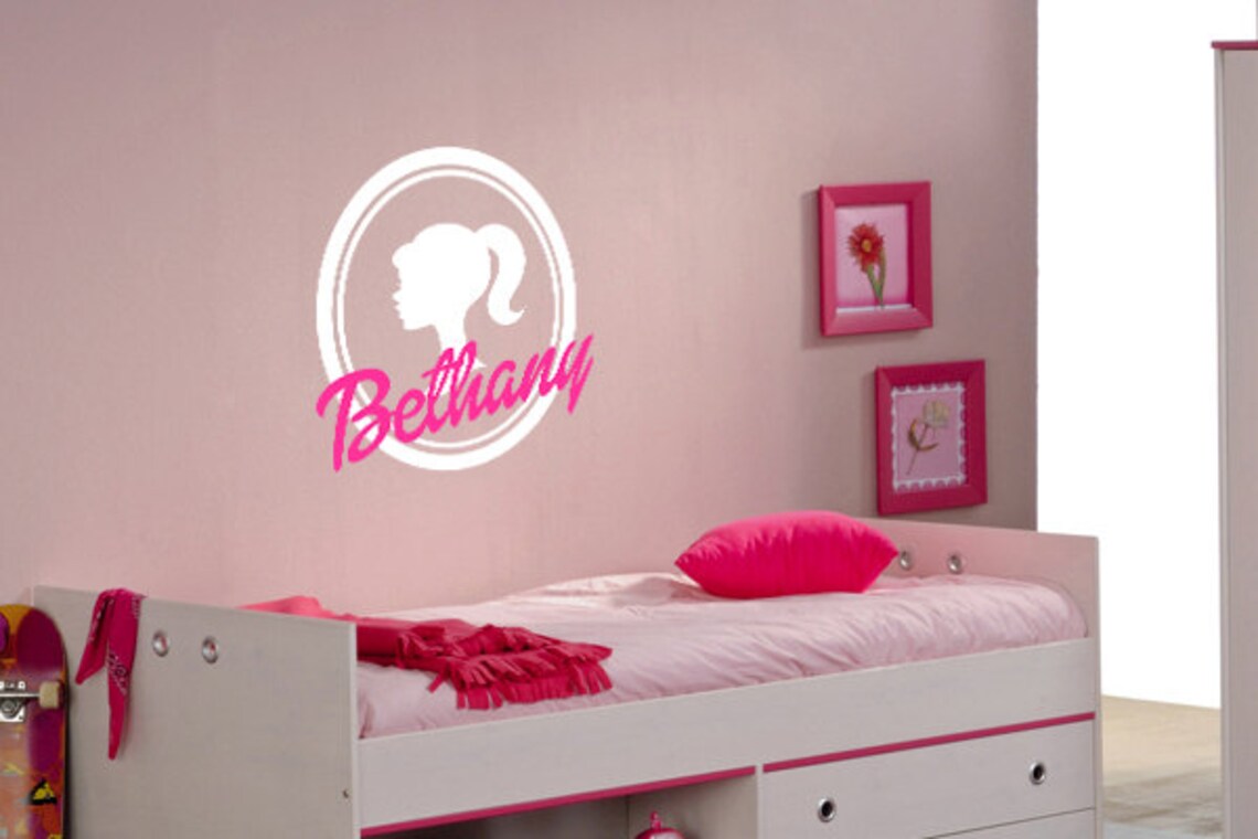 Barbie Silhouette Vinyl Wall Decal Girls Room Wall Decor Etsy