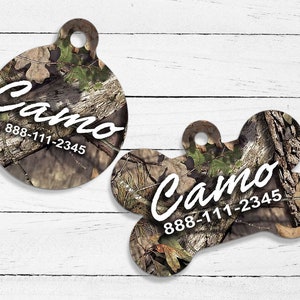 Camo Style Printed PetID Tag | Dog Tag | Cat Tag | Custom ID Tag | Pet Gifts | Pet Name Tag | ID Tags | Camo | Hunting