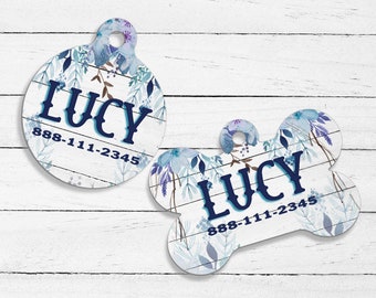 Lucy Style Printed PetID Tag | Dog Tag | Cat Tag | Custom ID Tag | Pet Gifts | Pet Name Tag | ID Tags