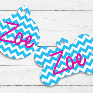 Zoe Style Printed PetID Tag | Dog Tag | Cat Tag | Custom ID Tag | Pet Gifts | Pet Name Tag | ID Tags