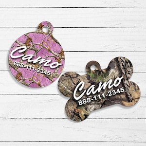 Camo Style Printed PetID Tag | Dog Tag | Cat Tag | Custom ID Tag | Pet Gifts | Pet Name Tag | ID Tags | Camo | Hunting