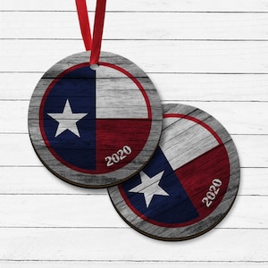 Texas Wood Printed MDF Christmas Ornaments | Personalized Ornament | Holiday Gift | Christmas | Gift Idea