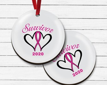 Cancer Survivor Printed MDF Christmas Ornaments | Personalized Ornament | Holiday Gift | Christmas | Gift Idea