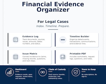 Financial Evidence Organizer for Legal Cases