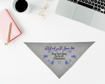 Customizable Embroidered Quilt Label