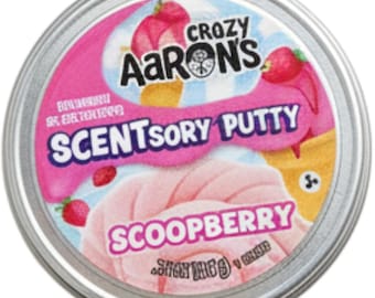 Crazy Aarons Scentsory Putty Scoopberry Scented Pink Fidget Toy Tin