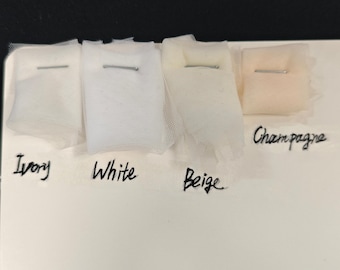Amostra de cores de tule para casamento