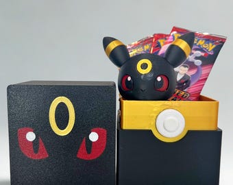 Caja de almacenamiento de cartas Umbreon, soporte para paquetes de refuerzo de Pokémon, organizador de cartas coleccionables, estuche de exhibición, regalo